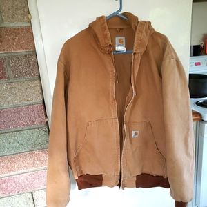 Carhartt Brown Hooded Work Jacket